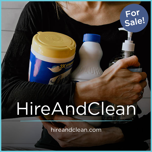 HireAndClean.com - Good premium domains for sale