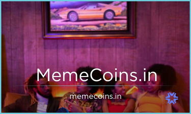 MemeCoins.in - Creative brandable domain for sale