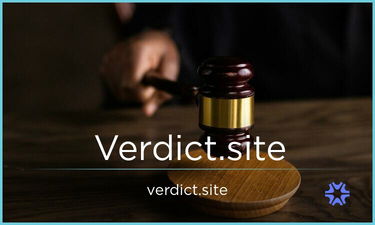 Verdict.site - Creative brandable domain for sale