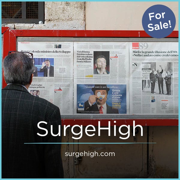 SurgeHigh.com - Great premium domains