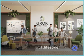 Grok.Lifestyle - Creative brandable domain for sale