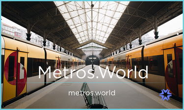 Metros.world - Creative brandable domain for sale