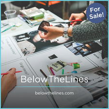 BelowTheLines.com - Creative brandable domain for sale