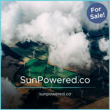SunPowered.co - Creative brandable domain for sale