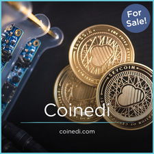 Coinedi.com - Creative brandable domain for sale