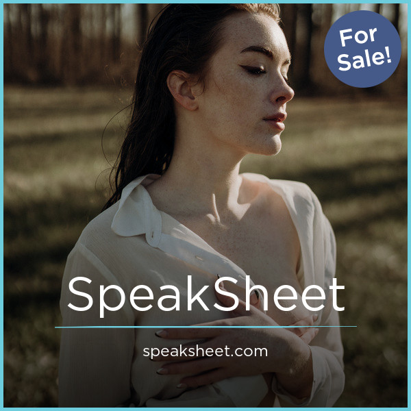 SpeakSheet.com - New premium domain names for sale