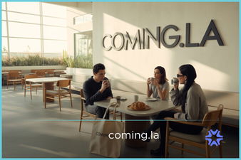 Coming.LA - Creative brandable domain for sale