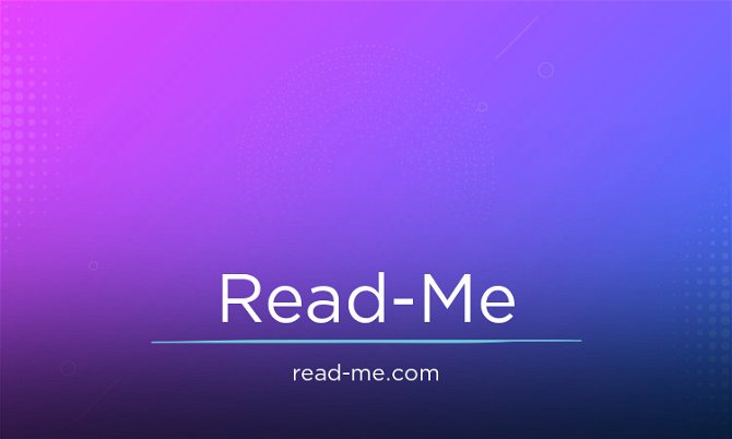 Read Me Indication Read-Me: The domain name Read-Me.com is for sale
