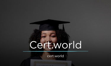 Cert.world - Creative brandable domain for sale