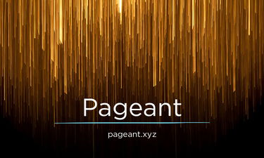 Pageant.xyz - Creative brandable domain for sale