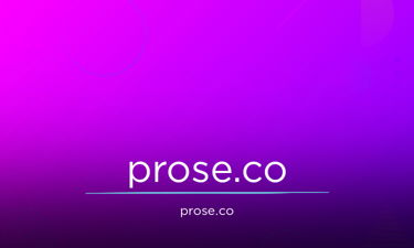 Prose.co - Creative brandable domain for sale