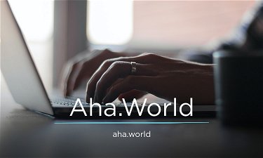 Aha.World - Creative brandable domain for sale