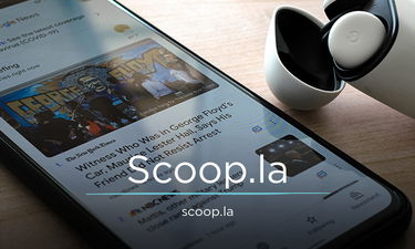 Scoop.la - Creative brandable domain for sale