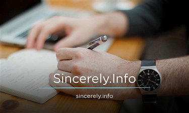 sincerely.info - Creative brandable domain for sale