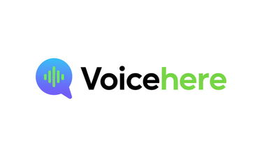 VoiceHere.com - Creative brandable domain for sale
