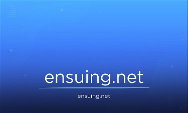 Ensuing.net - Creative brandable domain for sale