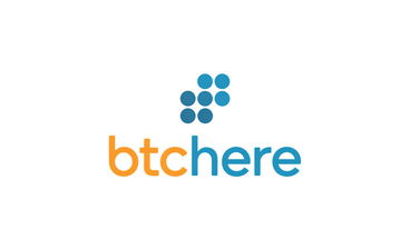 BtcHere.com - Creative brandable domain for sale