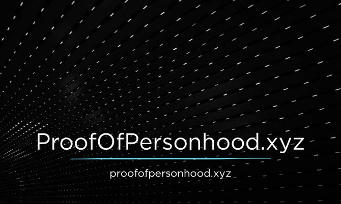 ProofOfPersonhood.xyz