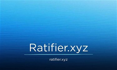 Ratifier.xyz - Creative brandable domain for sale