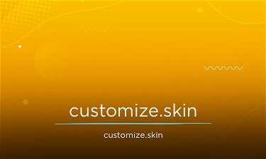 Customize.skin - Creative brandable domain for sale