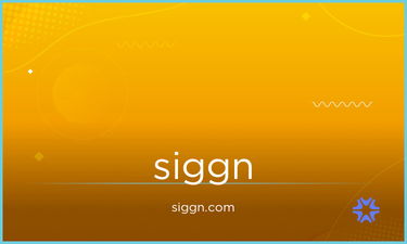 Siggn.com - Creative brandable domain for sale