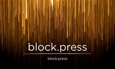 Block.press - Creative brandable domain for sale