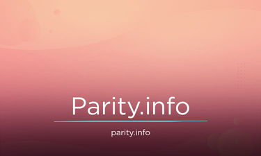 Parity.info - Creative brandable domain for sale