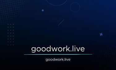 GoodWork.live - Creative brandable domain for sale