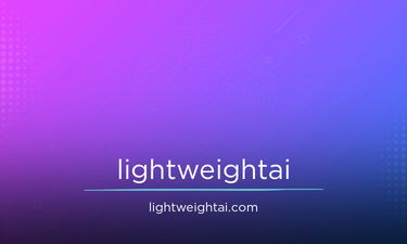 LightweightAI.com - Creative brandable domain for sale