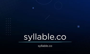 Syllable.co - Creative brandable domain for sale