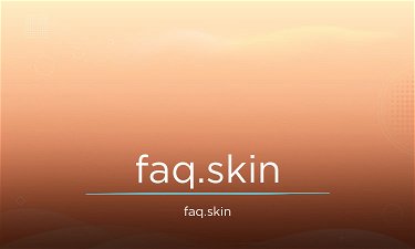 FAQ.skin - Creative brandable domain for sale