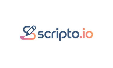 Scripto.io - Creative brandable domain for sale
