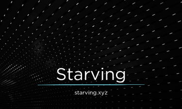 Starving.xyz - Creative brandable domain for sale