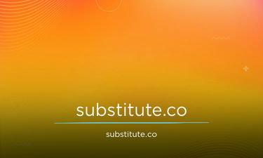Substitute.co - Creative brandable domain for sale