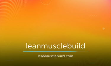 LeanMuscleBuild.com - Creative brandable domain for sale