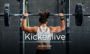Kicker.live - Creative brandable domain for sale