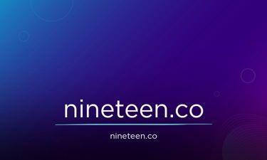 Nineteen.co - Creative brandable domain for sale
