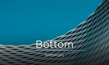 Bottom.pro - Creative brandable domain for sale