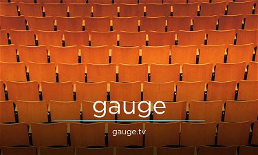 Gauge.tv - Creative brandable domain for sale