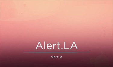 Alert.LA - Creative brandable domain for sale