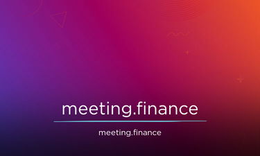 Meeting.Finance - Creative brandable domain for sale