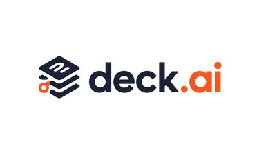 Deck.ai - Creative brandable domain for sale