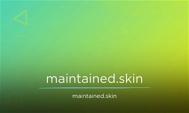 Maintained.skin - Creative brandable domain for sale