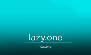 Lazy.one - Creative brandable domain for sale