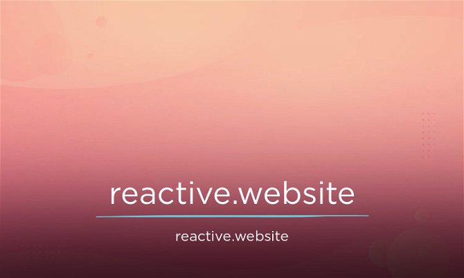 Reactive.Website