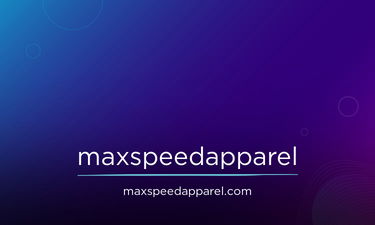 MaxSpeedApparel.com - Creative brandable domain for sale