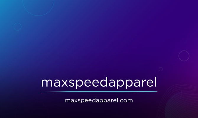 MaxSpeedApparel.com