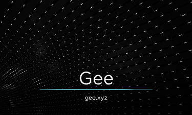 Gee.xyz - Creative brandable domain for sale