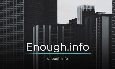 Enough.info - Creative brandable domain for sale