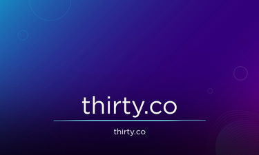 Thirty.co - Creative brandable domain for sale
